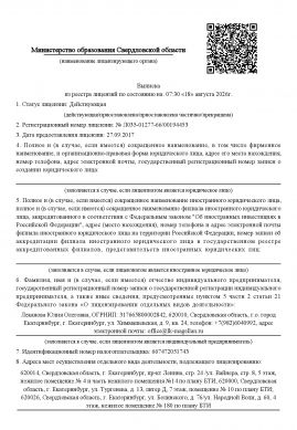 Образовательная лицензия